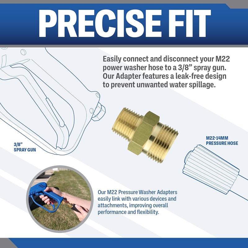 真鍮高圧洗浄機カップリングアダプター M22-14mm オス - Spoke Nipple Brass のレビューと価格