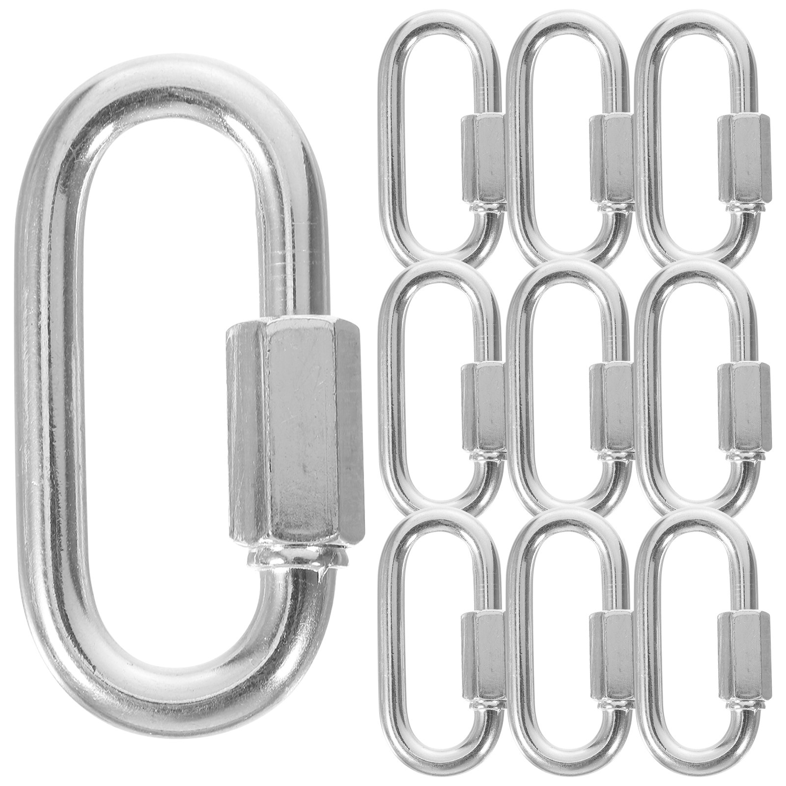 10個入り、頑丈なクライミング用バックル、M8カラビナ、耐久 - Chain Quick Link のレビューと価格