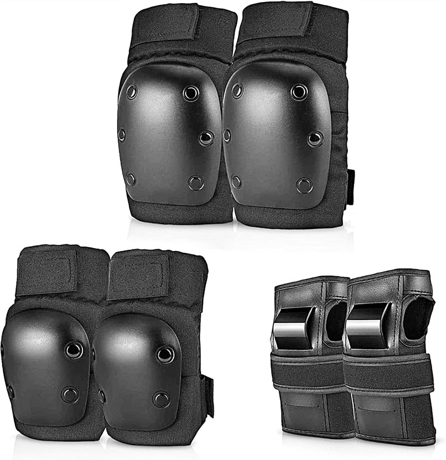 膝パッド、肘パッド、リストガード、大人と若者向けの6 in  - Mountain Biking Elbow Pads のレビューと価格