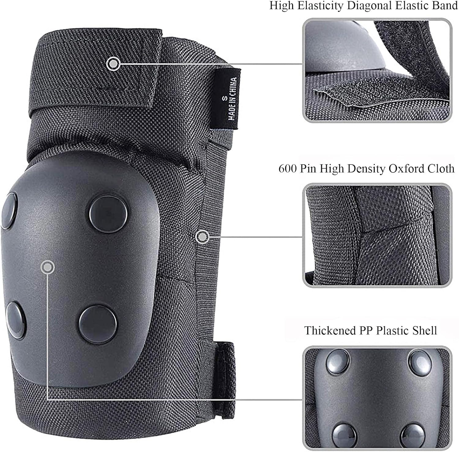 膝パッド、肘パッド、リストガード、大人と若者向けの6 in  - Mountain Biking Elbow Pads のレビューと価格